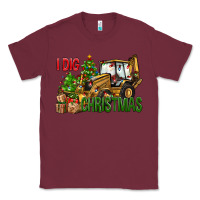 Burgundy I dig Christmas Classic Tee - NancyCooperArtShop