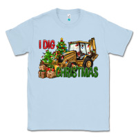 Dusty Blue I dig Christmas Classic Tee - NancyCooperArtShop