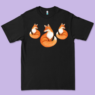 Three Little Foxes In Fox Family I Gift Premium Tee Designed By Bettercallsaul
