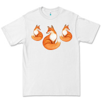White Three Little Foxes IN Fox Family I Gift Premium Tee - Bettercallsaul