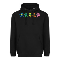 Black Jerrys Designer Bears Heavyweight Hoodie - InspiraDesign