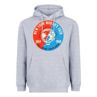 Heather Grey New York World's Fair 196465 Heavyweight Hoodie - InspiraDesign