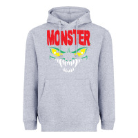 Heather Grey monster Heavyweight Hoodie - InspiraDesign