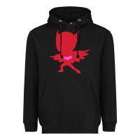 Black owlette illustration Heavyweight Hoodie - InspiraDesign