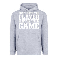 Heather Grey Don't Hate The Player Hate The Game Heavyweight Hoodie - InspiraDesign