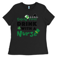 Black Safety First Drink With A Nurse Ladies Tee - Bettercallsaul