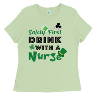 Matcha Safety First Drink With A Nurse Ladies Tee - Bettercallsaul