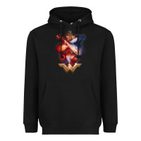 Black wonder woman movie arms crossed t shirt Heavyweight Hoodie - InspiraDesign