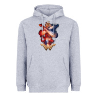 Heather Grey wonder woman movie arms crossed t shirt Heavyweight Hoodie - InspiraDesign