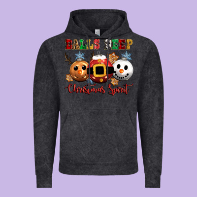 Balls Deep Christmas Spirit Vintage Hoodie Designed By Cowgirlartshop