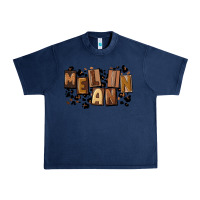 Navy melanin with leopard Urban Heavy Tee - CowGirlArtShop