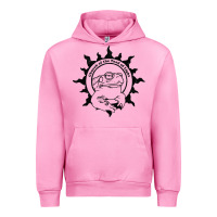 Fuchsia Pink Authentic Church Of The Toad Of Light Psychedlic Frog Licking (Distres Urban Hoodie - DesignPulse