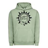 Pigment Oil Green Authentic Church Of The Toad Of Light Psychedlic Frog Licking (Distres Urban Hoodie - DesignPulse