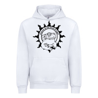 White Authentic Church Of The Toad Of Light Psychedlic Frog Licking (Distres Urban Hoodie - DesignPulse