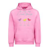 Fuchsia Pink At My Age I need Glasses Urban Hoodie - DesignPulse