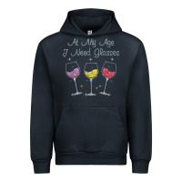 Navy At My Age I need Glasses Urban Hoodie - DesignPulse
