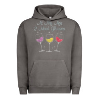 Pigment Tornado At My Age I need Glasses Urban Hoodie - DesignPulse