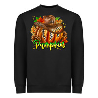Black Hello Pumpkin Heavyweight Sweatshirt - CowhideDigitalArt