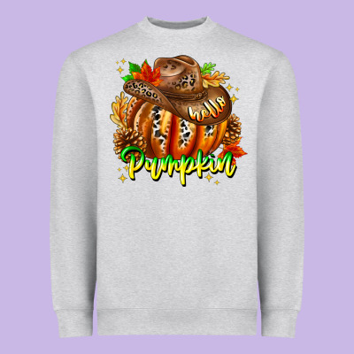 Hello Pumpkin Heavyweight Sweatshirt Designed By Cowhidedigitalart
