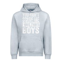Heather Grey You Can't Scare Me I Have Three Boys Funny Sons Mom Dad Gift Urban Hoodie - DesignPulse