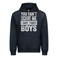 Navy You Can't Scare Me I Have Three Boys Funny Sons Mom Dad Gift Urban Hoodie - DesignPulse