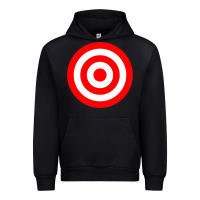 Black bullseye target red & white rings target Urban Hoodie - DesignPulse