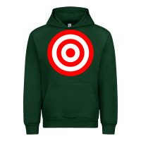 Forest Green bullseye target red & white rings target Urban Hoodie - DesignPulse
