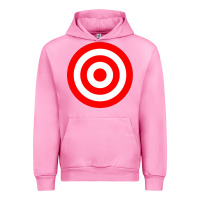 Fuchsia Pink bullseye target red & white rings target Urban Hoodie - DesignPulse