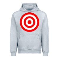 Heather Grey bullseye target red & white rings target Urban Hoodie - DesignPulse