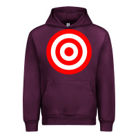 Mauve Wine bullseye target red & white rings target Urban Hoodie - DesignPulse