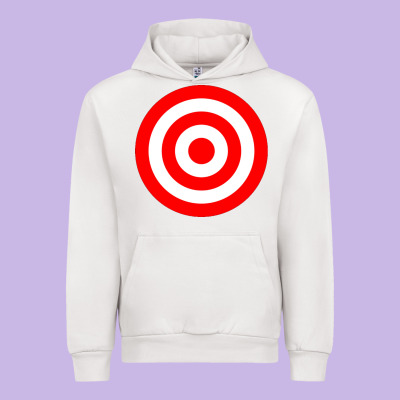 Bullseye Target Red & White Rings Target Urban Hoodie Designed By Designpulse
