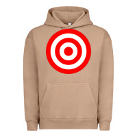 Pigment Burro bullseye target red & white rings target Urban Hoodie - DesignPulse