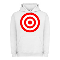 Pigment Lunar Rock bullseye target red & white rings target Urban Hoodie - DesignPulse