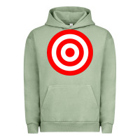 Pigment Oil Green bullseye target red & white rings target Urban Hoodie - DesignPulse