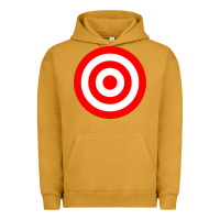 Pigment Peanut Butter bullseye target red & white rings target Urban Hoodie - DesignPulse