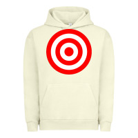 Pigment Pistachio bullseye target red & white rings target Urban Hoodie - DesignPulse