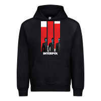 Black INTERPOL BAN Urban Hoodie - DesignPulse