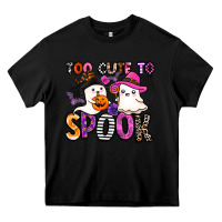 Black too cute to spook Heavy Core Tee - BarkalooDesign