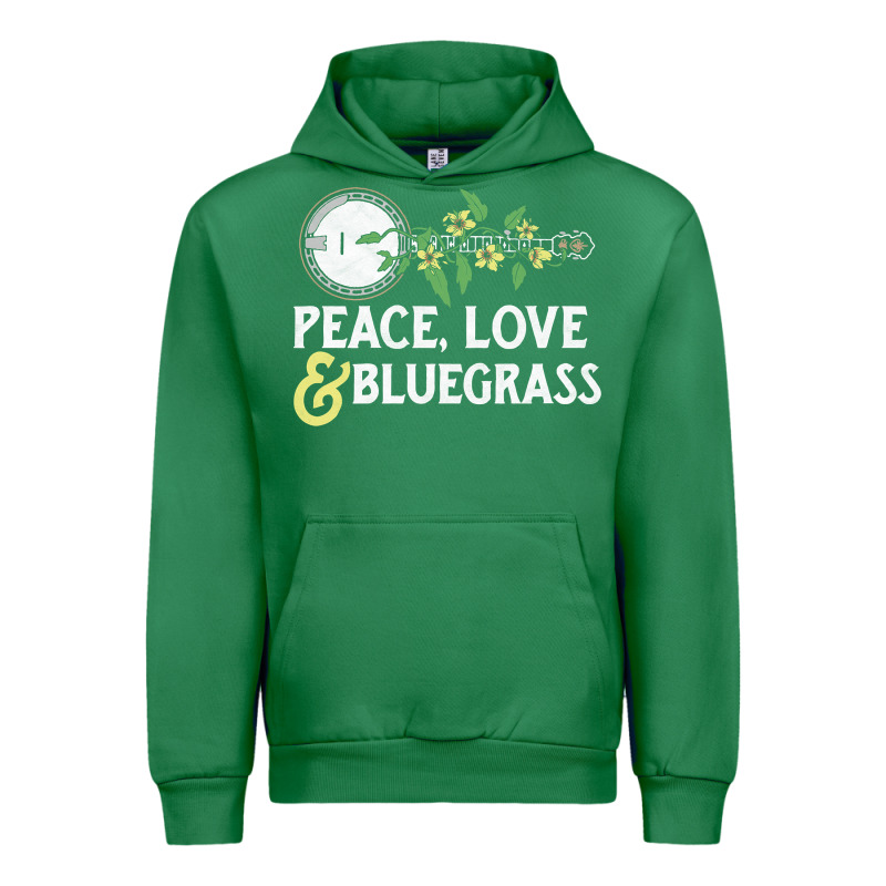 Peace , Love & Bluegrass   Banjo Nature Vines Illu Urban Hoodie by DesignPulse | Teevron
