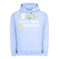 Pigment Grape Ice peace , love & bluegrass   banjo nature vines illu Urban Hoodie - DesignPulse