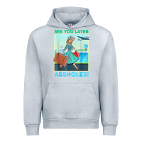 Heather Grey see you later assholes t shirt Urban Hoodie - DesignPulse