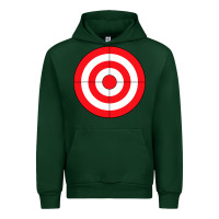 Forest Green bulls eye target lazy diy halloween costume darts shooting t shirt Urban Hoodie - DesignPulse