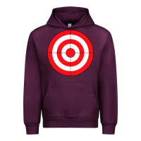 Mauve Wine bulls eye target lazy diy halloween costume darts shooting t shirt Urban Hoodie - DesignPulse