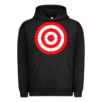 Pigment Black bulls eye target lazy diy halloween costume darts shooting t shirt Urban Hoodie - DesignPulse