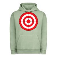 Pigment Oil Green bulls eye target lazy diy halloween costume darts shooting t shirt Urban Hoodie - DesignPulse