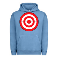 Pigment Pebble Blue bulls eye target lazy diy halloween costume darts shooting t shirt Urban Hoodie - DesignPulse