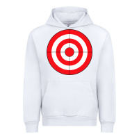 White bulls eye target lazy diy halloween costume darts shooting t shirt Urban Hoodie - DesignPulse