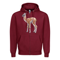 Burgundy Guanaco Llama Baby Zipper Hoodie - LillyAllenDesigns