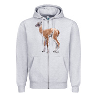 Heather Grey Guanaco Llama Baby Zipper Hoodie - LillyAllenDesigns