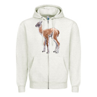 Oatmeal Heather Guanaco Llama Baby Zipper Hoodie - LillyAllenDesigns